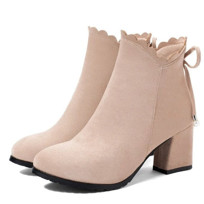 Fringe Low Heel Women Ankle Boots