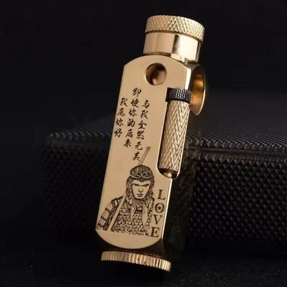 Vintage Metal Kerosene Lighter Antique Style