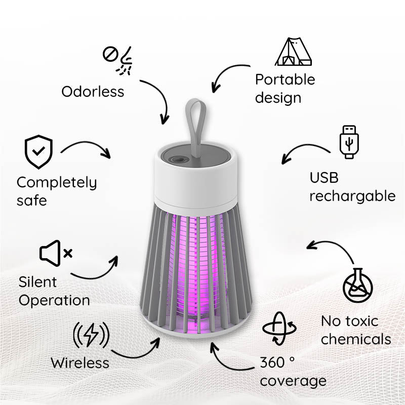 Compact USB Powered Mosquito Killer Lamp with LED