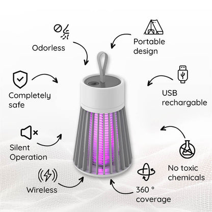 Compact USB Powered Mosquito Killer Lamp with LED