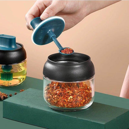 Compact Kitchen Spice Storage Jars - Pexav