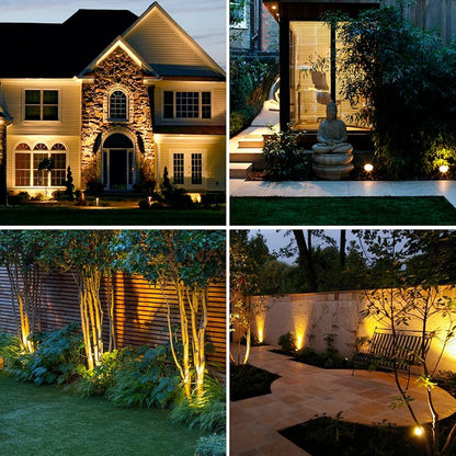 Colorful Outdoor Solar Powered LED Yard Spotlight