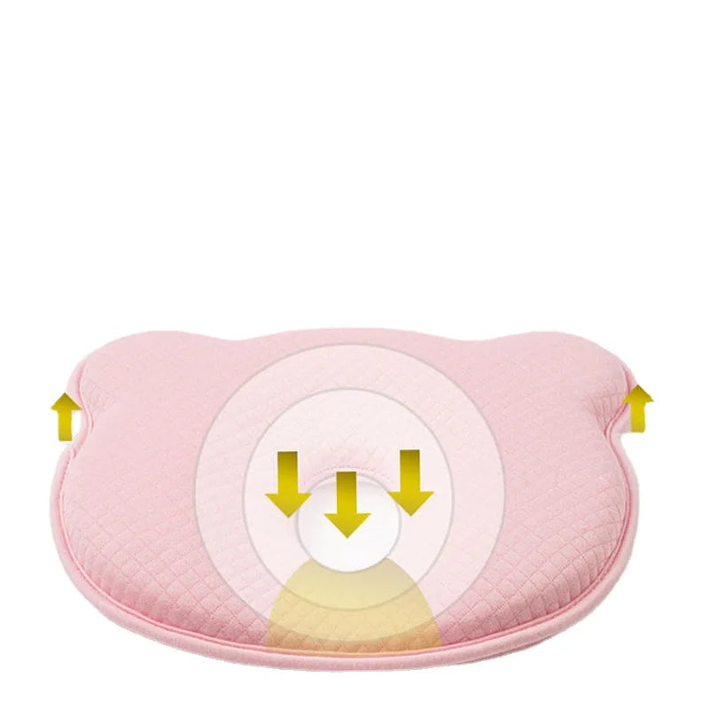 Memory Foam Baby Pillow - ErgoNest-Pink-Nora Luxe