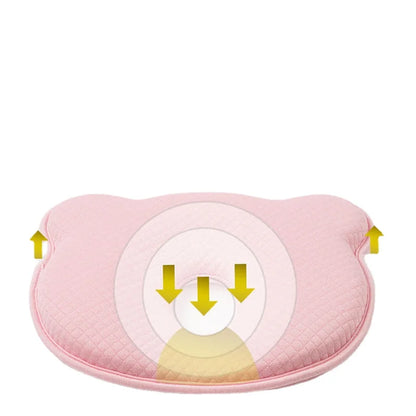 Memory Foam Baby Pillow - ErgoNest-Pink-Nora Luxe
