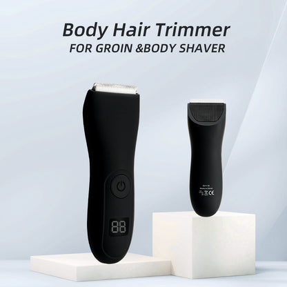 MEN'S BODY HAIR TRIMMER AND LADIES' SHAVER WITH BIKINI AND GROIN GROOMER-Nora Luxe