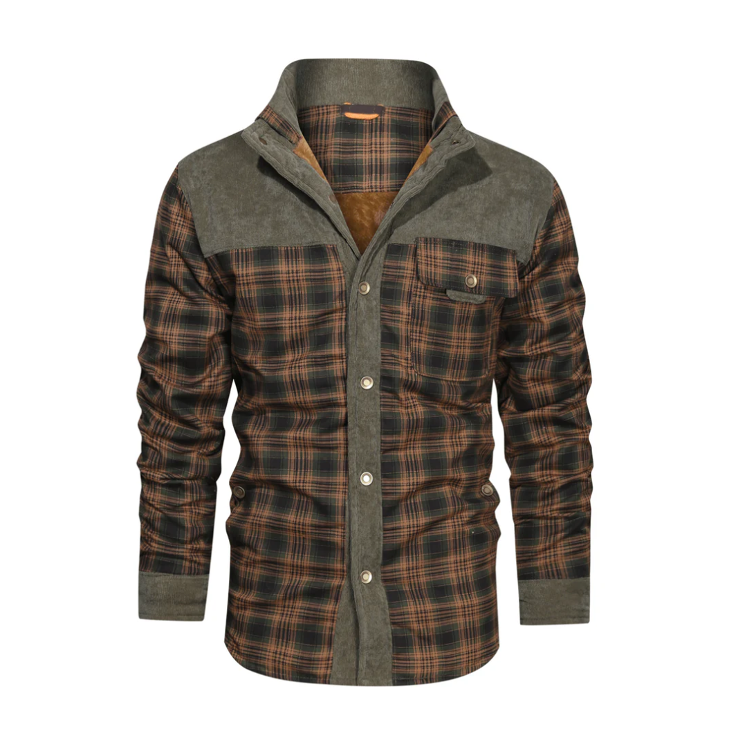 Waterproof Plaid Mens Parka Jacket - Pexav