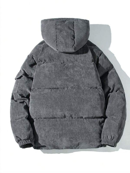 Men's Corduroy Puffer Jacket - Verno-S-Nora Luxe