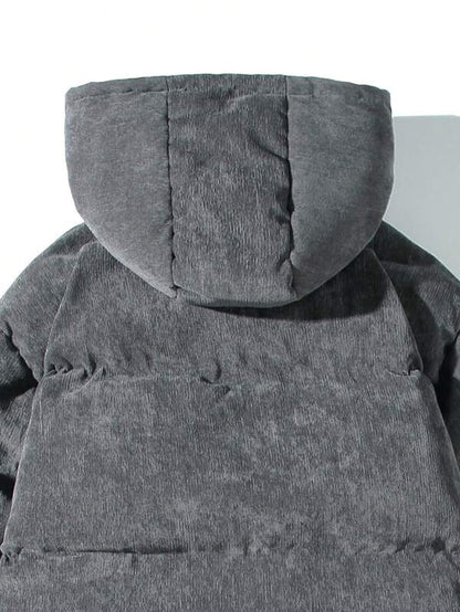 Men's Corduroy Puffer Jacket - Verno-S-Nora Luxe