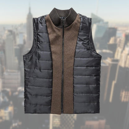 Men's Jacket with Detachable Vest - Lucas-Brown-S-Nora Luxe