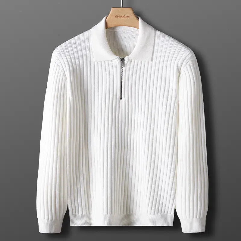 Men's Thermal Zip Neck Sweater - Pexav