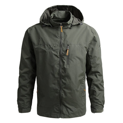 Men's Outdoor Jacket with Hood - Maximus-Light Green-S-Nora Luxe