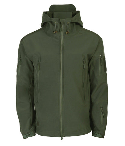 Men's Softshell Jacket with Hoodie - Titan-Black-S-Nora Luxe