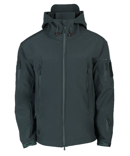 Men's Softshell Jacket with Hoodie - Titan-Black-S-Nora Luxe