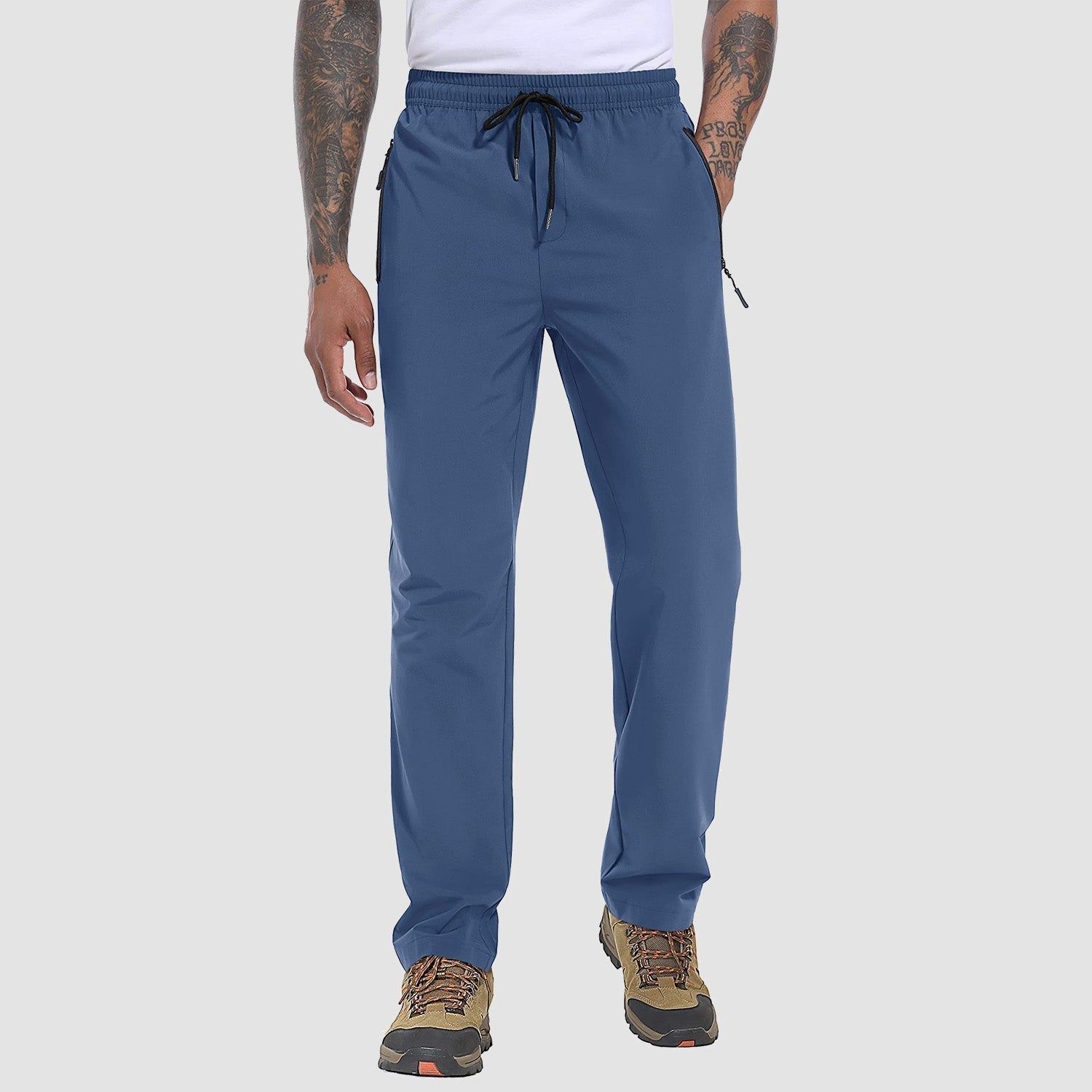 Men's Stretch & Quick-Dry Hiking Trousers - Logan-Blue Gray-S-Nora Luxe