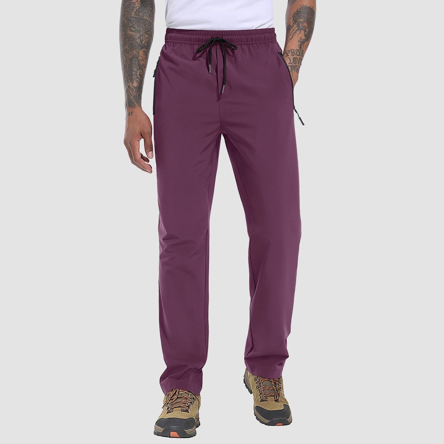 Men's Stretch & Quick-Dry Hiking Trousers - Logan-Purple-S-Nora Luxe