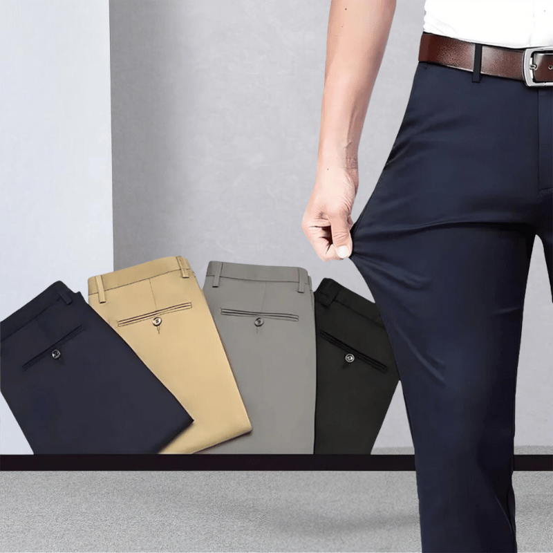 Comfortable Fit Mens Stretch Pants Leo - Pexav