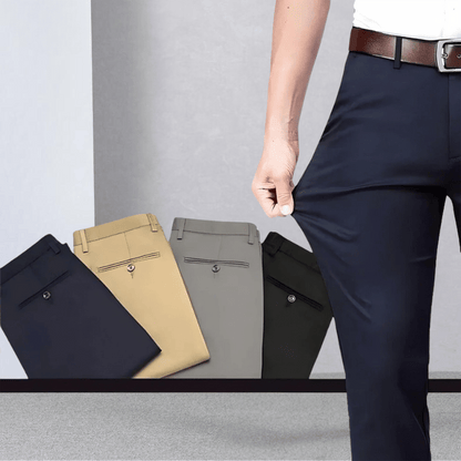 Comfortable Fit Mens Stretch Pants Leo - Pexav