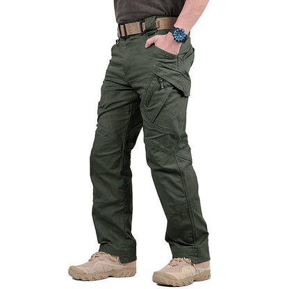 Men's Tactical Cargo Trousers - Vortex-Green-S-Nora Luxe