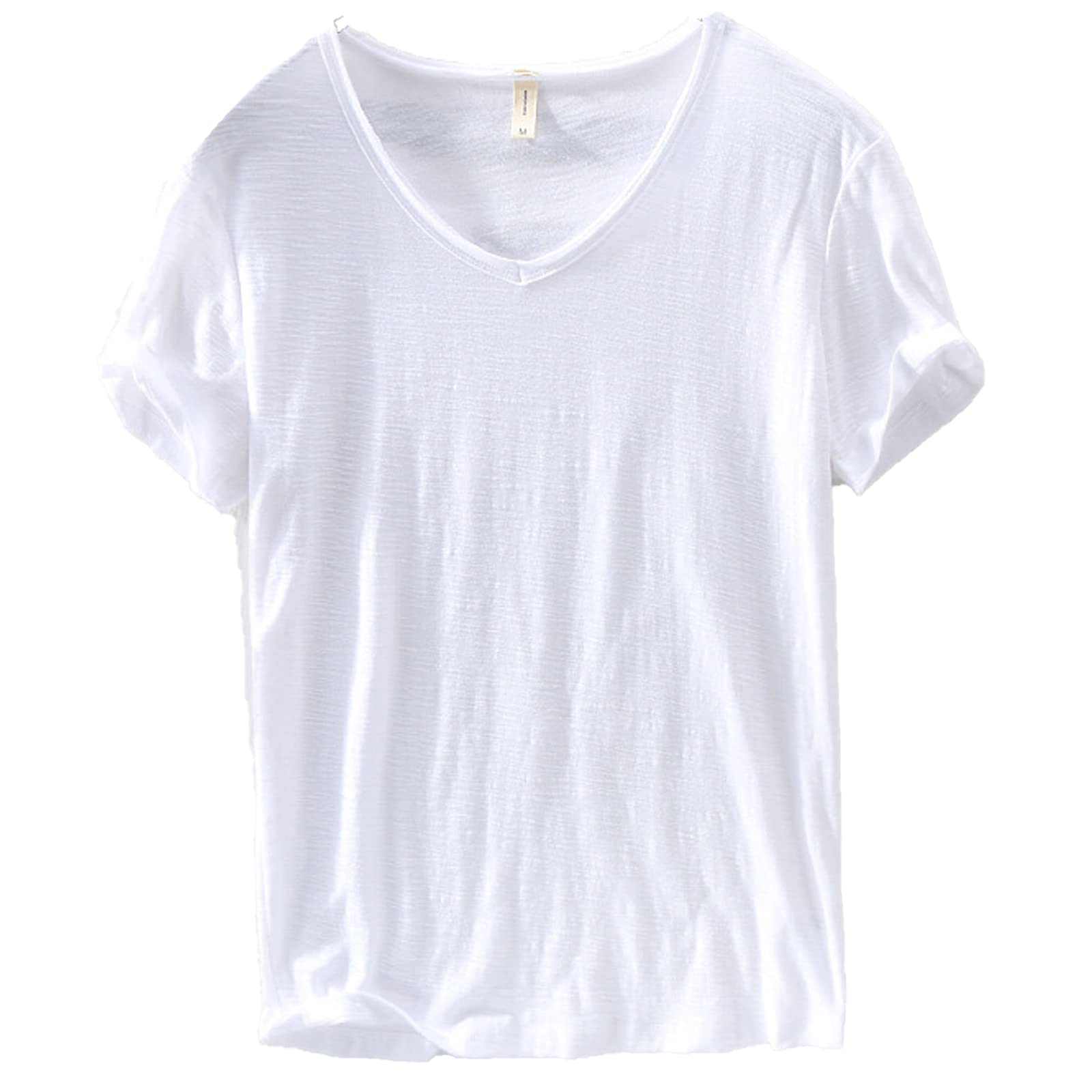 Casual Linen V Neck Mens Shirt - Pexav