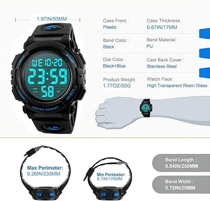 Men's Waterproof Digital Sports Watch – Martin-Nora Luxe
