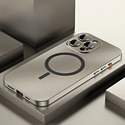 Metal Case for iPhone - MagCase-Silver-iPhone 15 Pro Max-Nora Luxe