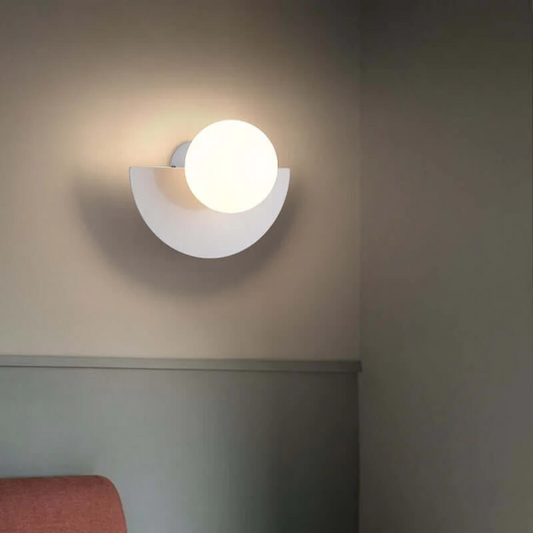 Silver Half Moon Wall Light - Pexav