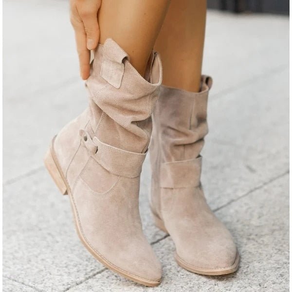 Warm Ankle High Heel Boots - Iris - Pexav