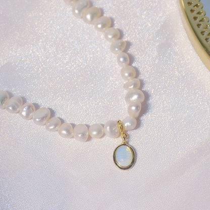 Mini Pearl Charm Necklace | Short Pearl Necklace-Pearl Neckalace-Nora Luxe