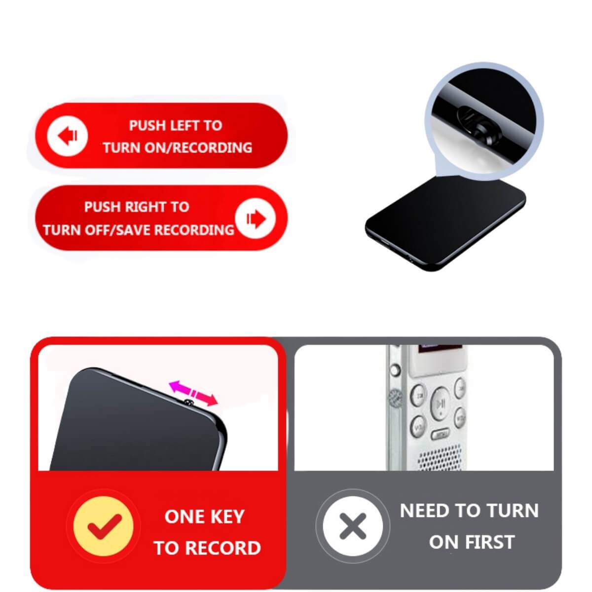 Compact Handsfree Digital Recorder