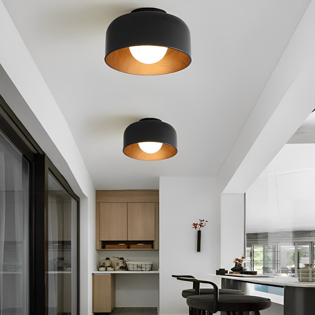Sleek Bowl Shaped LED Ceiling Light Fixtures
