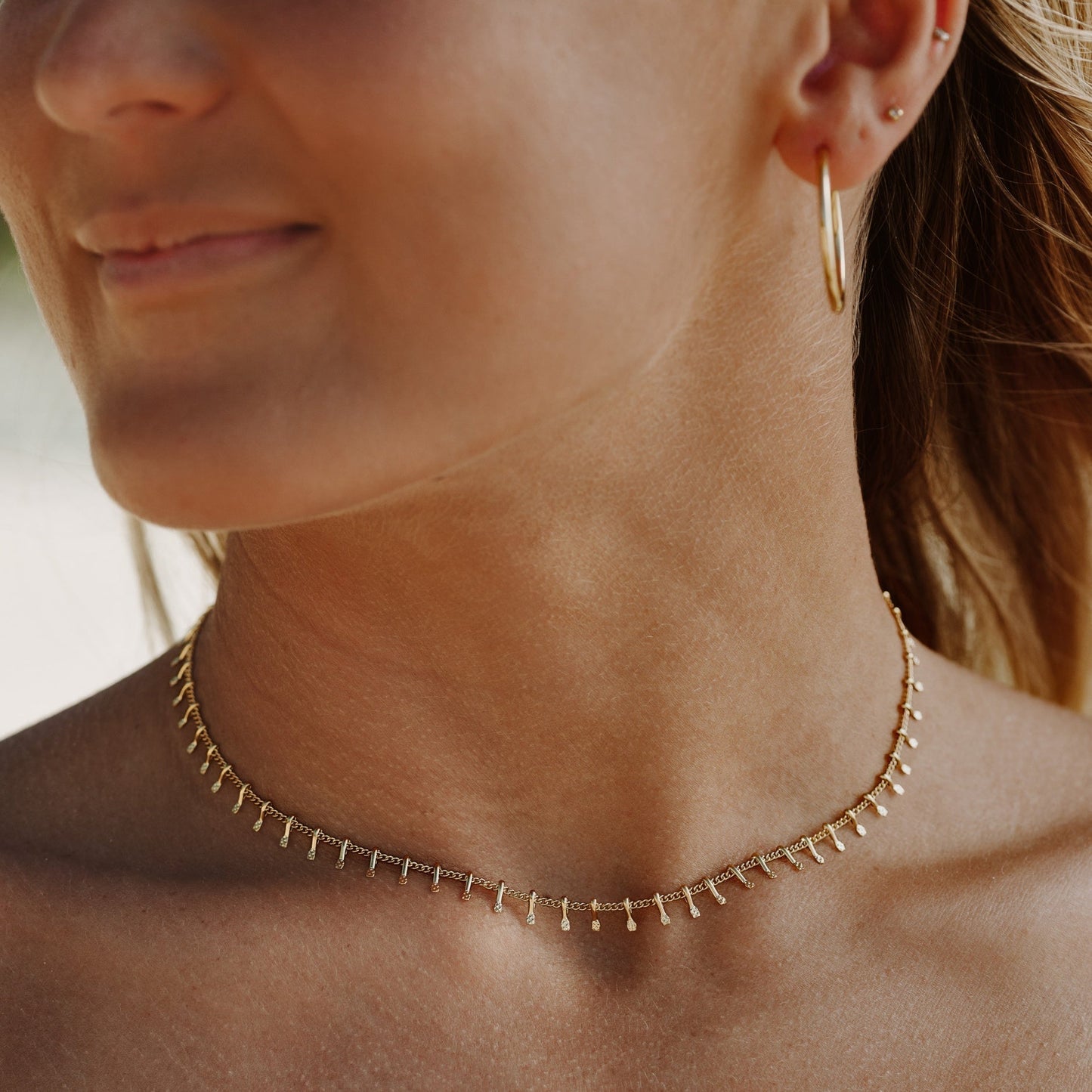 Minimalist Choker for Women - Antigua-Gold-Nora Luxe