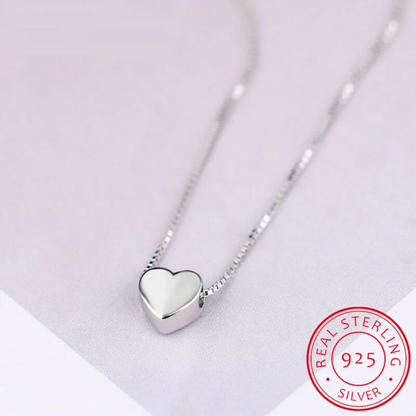 Minimalist Smooth Heart Necklace-Nora Luxe