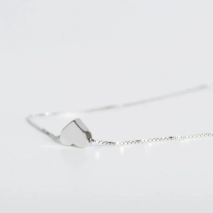 Minimalist Smooth Heart Necklace-Nora Luxe