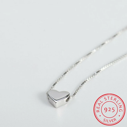 Minimalist Smooth Heart Necklace-Nora Luxe