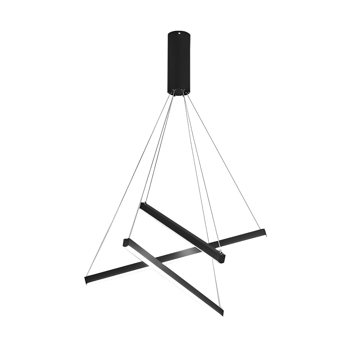 Simple Dimmable LED Black Pendant Light with Remote