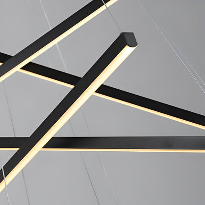 Simple Dimmable LED Black Pendant Light with Remote