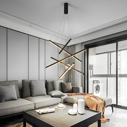 Simple Dimmable LED Black Pendant Light with Remote