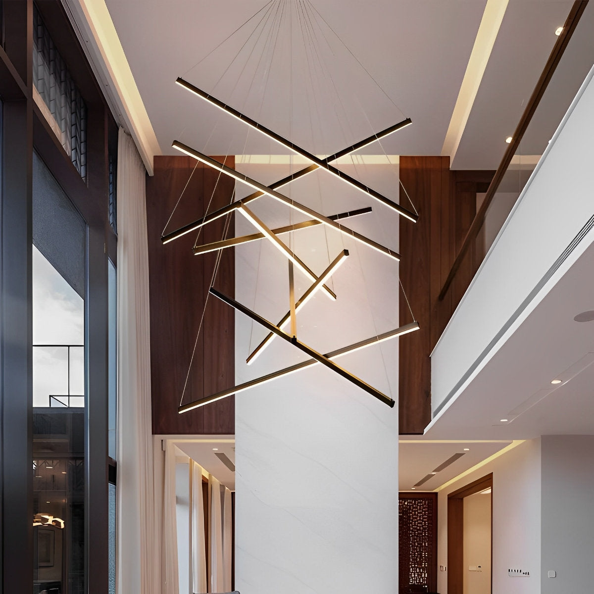 Simple Dimmable LED Black Pendant Light with Remote