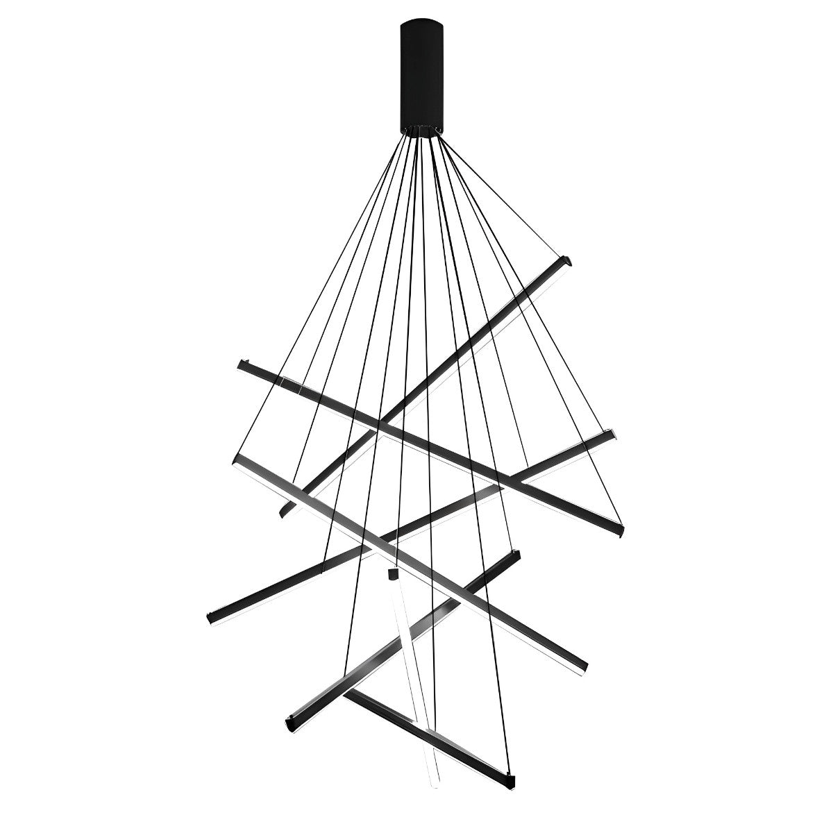 Simple Dimmable LED Black Pendant Light with Remote