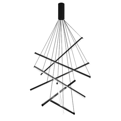 Simple Dimmable LED Black Pendant Light with Remote