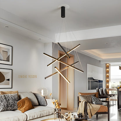Simple Dimmable LED Black Pendant Light with Remote