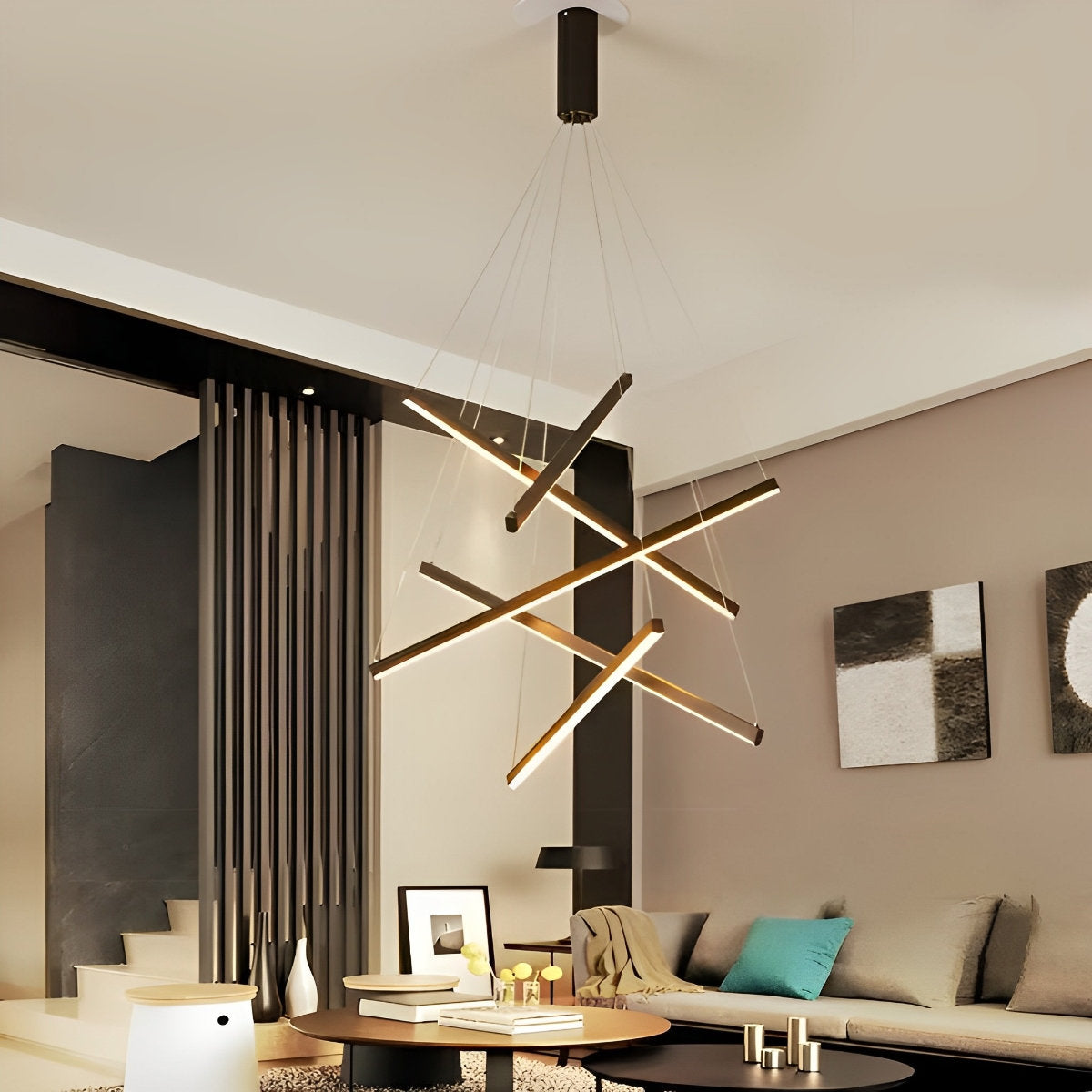 Simple Dimmable LED Black Pendant Light with Remote
