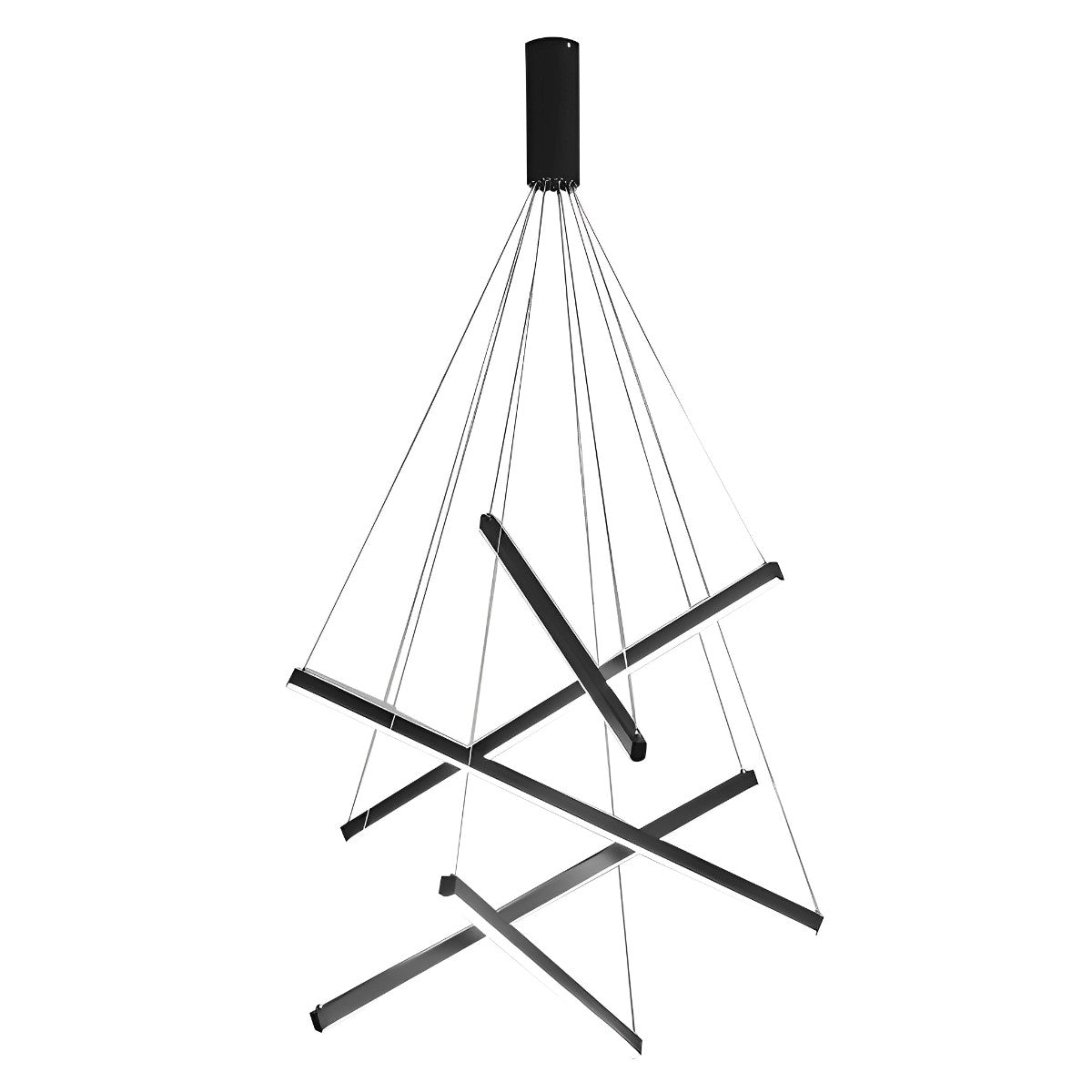 Simple Dimmable LED Black Pendant Light with Remote