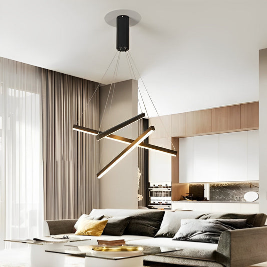 Simple Dimmable LED Black Pendant Light with Remote - Pexav