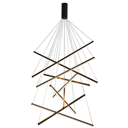 Simple Dimmable LED Black Pendant Light with Remote