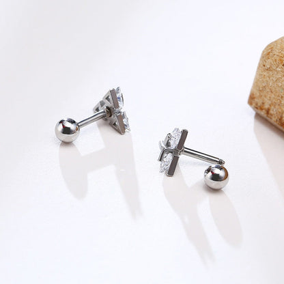 Minimalist Triangle Stud Earrings | Simple and Elegant Design-Black-Nora Luxe