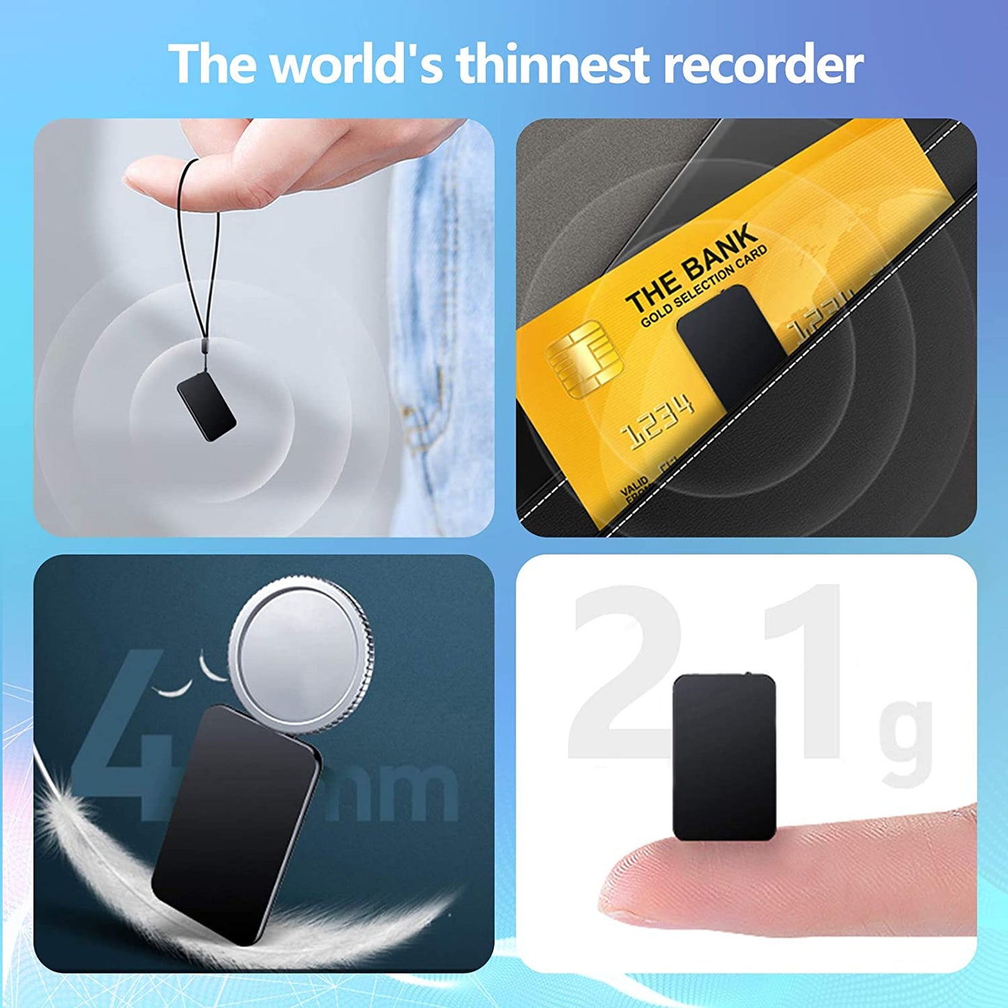 Compact Handsfree Digital Voice Recorder