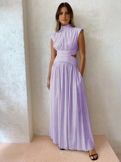 Scoop Neck Cutout Maxi Dress