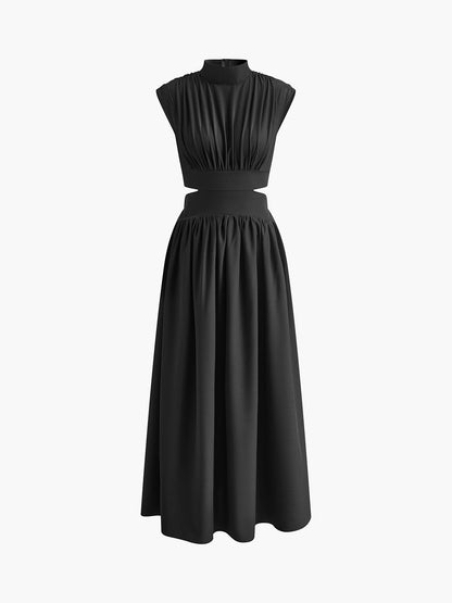 Scoop Neck Cutout Maxi Dress