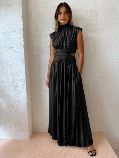 Scoop Neck Cutout Maxi Dress